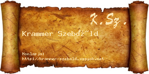 Krammer Szebáld névjegykártya